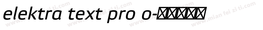 elektra text pro o字体转换